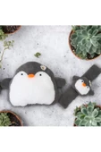 Pingu Penguen Araba Boyun Yastığı Ve Emniyet Kemeri Aksesuarı Peluş Kılıf Seti (1 YASTIK VE 1 KILIF) - 2
