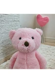 Pembe Ayı Uykucu Dolum Oyuncak 50 cm Orta Boy Bebek Uyku ve Oyun Arkadaşı - 1