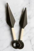 2 Adet Klasik Ninja Hareketli Kunai Anime Figür Naruto Spinner 17 cm - 1