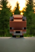 Minecraft 10 cm Arctic Fox Tilki Turuncu Figür Oynar Kafalı - 3
