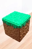 Minecraft 7 cm Çimen Bloğu Kutu Oyuncak Saklama Kutusu Figür - 4