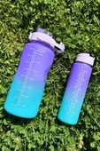 Motivasyonel 2li Su Matarası Su Şişesi Suluk 2 Lt 900ml Yavrulu Spor Salonu Su Şişesi - 2