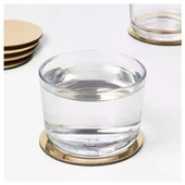 SUMUHOME GLATTIS BARDAK ALTLIĞI PİRİNÇ RENGİ 8.5 CM 6 ADET - 2
