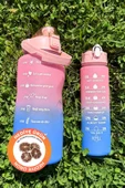 Motivasyonel 2li Su Matarası Su Şişesi Suluk 2 Lt 900ml Yavrulu Spor Salonu Su Şişesi - 5