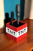 Minecraft TNT Kalemlik 8 cm Kalem Kutusu Dekoratif Obje - 2