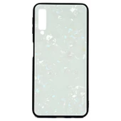 Galaxy A7 2018 Kılıf Mermer Desenli Marbel Temperli Cam Silikon Kılıf thumbnail 3