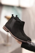 Shoetyle - Siyah Nubuk Erkek Chelsea Bot 365-0010 - 3
