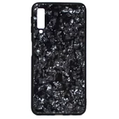 Galaxy A7 2018 Kılıf Mermer Desenli Marbel Temperli Cam Silikon Kılıf thumbnail 2