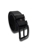 Hakiki Manda Derisi Siyah Çelik Tokalı Erkek Kot Pantalon Kanvasa Uygun Erkek Kemer - 1