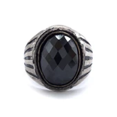 Akik Taşlı İşlemeli 925 Ayar Erkek Gümüş Yüzük GEY-209 thumbnail 1