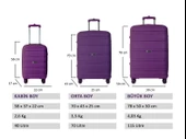 Vegmann Polipropilen (PP) Atlas Violet Orta Boy Valiz - 9