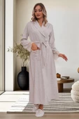 Mecit 6170 Bayan Hamile Lohusa Vizon Sabahlıklı Pijama Takımı - 2
