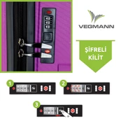 Vegmann Polipropilen (PP) Atlas Violet Orta Boy Valiz - 5