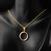 Yarım Altın Takılabilen 14 Ayar Zincirli Kolye thumbnail 4