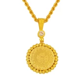 Çeyrek Altınlı 14 Ayar Zincirli Kolye thumbnail 1