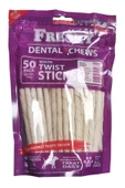 Freshy Dental Twists - Beyaz Burgu Çubuk - 50'li Paket - 13 cm - 1