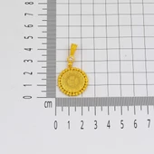 Çeyrek Altınlı 14 Ayar Zincirli Kolye thumbnail 3