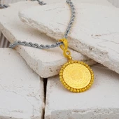 Yarım Altınlı 14 Ayar Dorika Kolye Ucu thumbnail 2