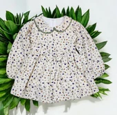 Çiçekli Kız Bebek Elbise - 7