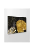 Kanvas Tablo Gold Siyah Yaprak thumbnail 1