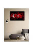 Kanvas Tablo Türk Bayrağı (Kırmızı Beyaz) 70 x 100 cm - 1