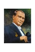 Canvas Atatürk Porte Sayılarla Boyama Seti  Kasnaklı 40 x 50 cm thumbnail 1