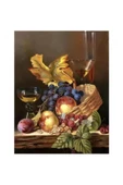 Canvas Meyve Sepeti Sayılarla Boyama Seti  Kasnaklı 90 x 110 cm - 1