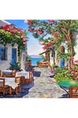Canvas Bodrum Taş Sokağı Sayılarla Boyama Seti   Kasnaklı 90 x 110 cm thumbnail 1