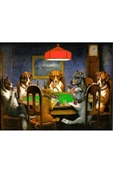 Canvas Dog Poker Sayılarla Boyama Seti  Kasnaklı 70 x 90 cm thumbnail 1