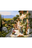 Canvas Taş Sokaklı Kasaba Sayılarla Boyama Seti Rulo thumbnail 1