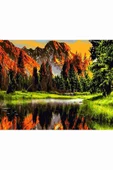Canvas Cennet Ormanı Sayılarla Boyama Seti Kasnaklı 100 x 140 cm thumbnail 1