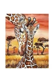 Canvas Zürafa ve Yavrusu Sayılarla Boyama Seti Rulo thumbnail 1