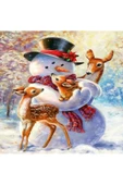 Canvas Kardanadam Ve Yavru Ceylanlar Sayılarla Boyama Seti   Kasnaklı 100 x 140 cm thumbnail 1