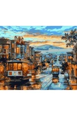Canvas Tramvay Sayılarla Boyama Seti Kasnaklı 40x50 Cm thumbnail 1