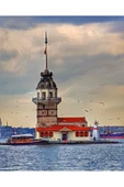 Canvas Kızkulesi 6 Sayılarla Boyama Seti   Kasnaklı - 1