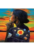 Canvas Kadındaki Saklı Evren Sayılarla Boyama Seti  Kasnaklı 70 x 90 cm thumbnail 1