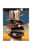 Canvas Kitap Kulesi Sayılarla Boyama  Seti Rulo - 1