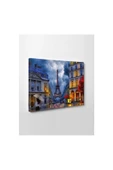 Kanvas Tablo Paris Sokak Gecesi Su Led Işıklı thumbnail 1