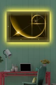 Led Işıklı Sarı Altın Oran kanvas tablo 50 x 35 thumbnail 1