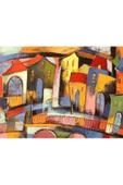 Canvas Renkli Evler 2 Sayılarla Boyama Seti Kasnaklı 60 X 75 Cm - 1