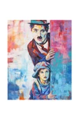 Canvas Charlie Chaplin Efsanesi Sayılarla Boyama Seti  Kasnaklı 100 x 140 cm thumbnail 1