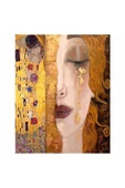Canvas Gustav Klimt İki Eser Sayılarla Boyama Seti  Kasnaklı 60 x 75 cm - 1