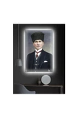 Kanvas Tablo Atatürk (Ofis İşyeriSalon) Led Işıklı 50 x 70 cm thumbnail 1