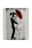 Canvas Romantik Şemsiye Anısı 2 Sayılarla Boyama Seti  Kasnaklı 40 x 50 cm - 1