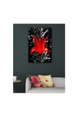 Kanvas Tablo Siyah Kırmızı Çiçek 35 x 50 cm thumbnail 1