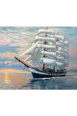 Canvas Yelkenli Gemi Sayılarla Boyama Seti  Kasnaklı 40 x 50 cm thumbnail 1