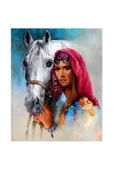 Canvas Köylü Güzeli 2 Sayılarla Boyama Seti  Kasnaklı 60 x 75 cm - 1