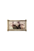 Kanvas Şapkalı Kadın Led Işıklı Rustik Tablo 66 x 45 cm - 1