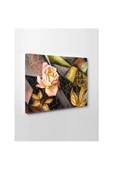 Kanvas Tablo Gold Çiçek Dekoratif Led Işıklı 50 x 70 cm - 1