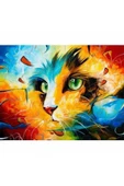 Canvas Kedi Portre 2 Sayılarla Boyama Seti Kasnaklı 70 X 90 Cm - 1